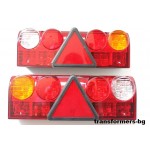 2x Rear Stop Tail LED Lights Indicator 12V 24V Truck Lorry Chassis Bus Car New